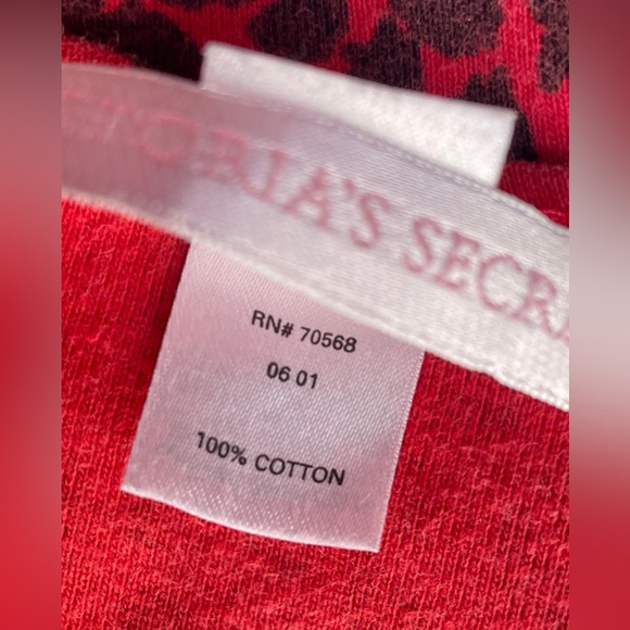 Y2K Vintage Victoria’s Secret Animal Print Cami Tank Top in Red & Black sz Small - Picture 7 of 9